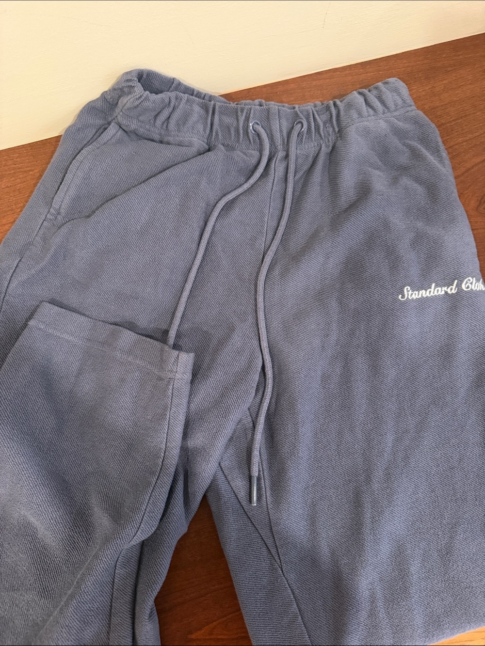 Urban Outfitters Men's Slate Blue Drawstring Joggers